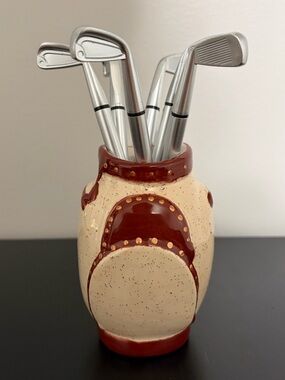 Golf Bag Ceramic Vase